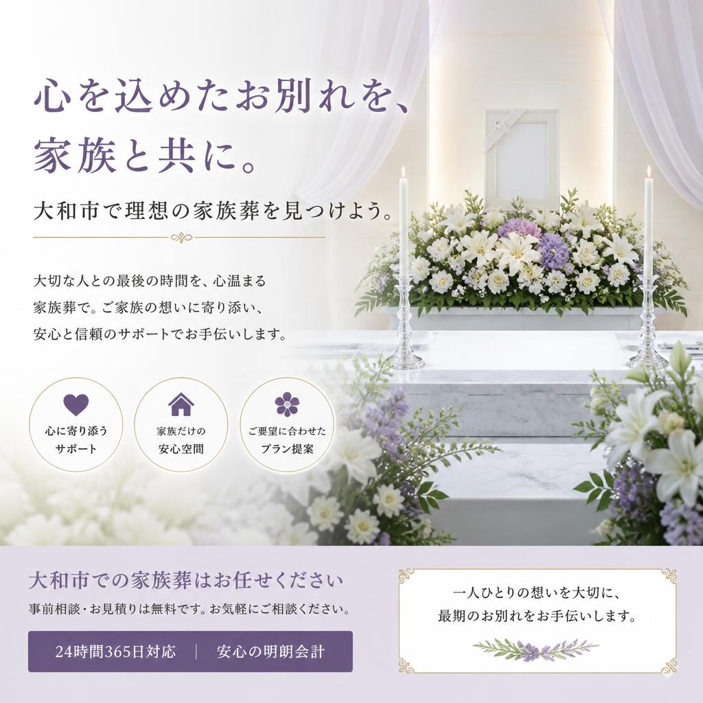 心を込めたお別れを、家族と共に。大和市で理想の家族葬を見つけよう。