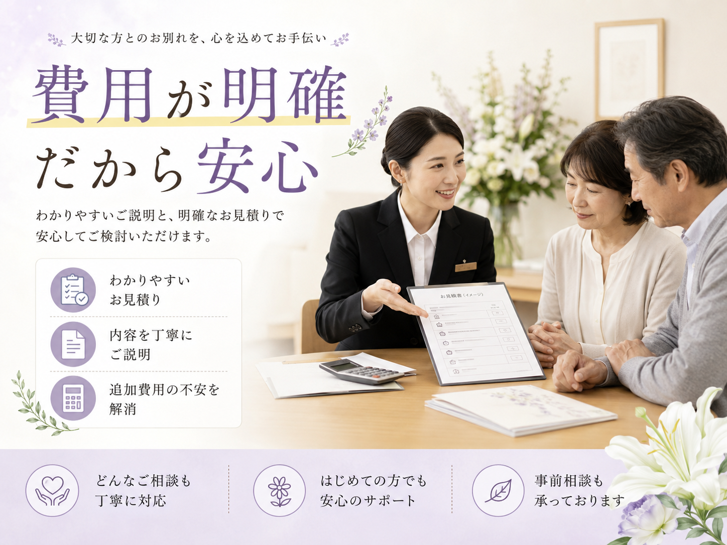 費用が明確だから安心