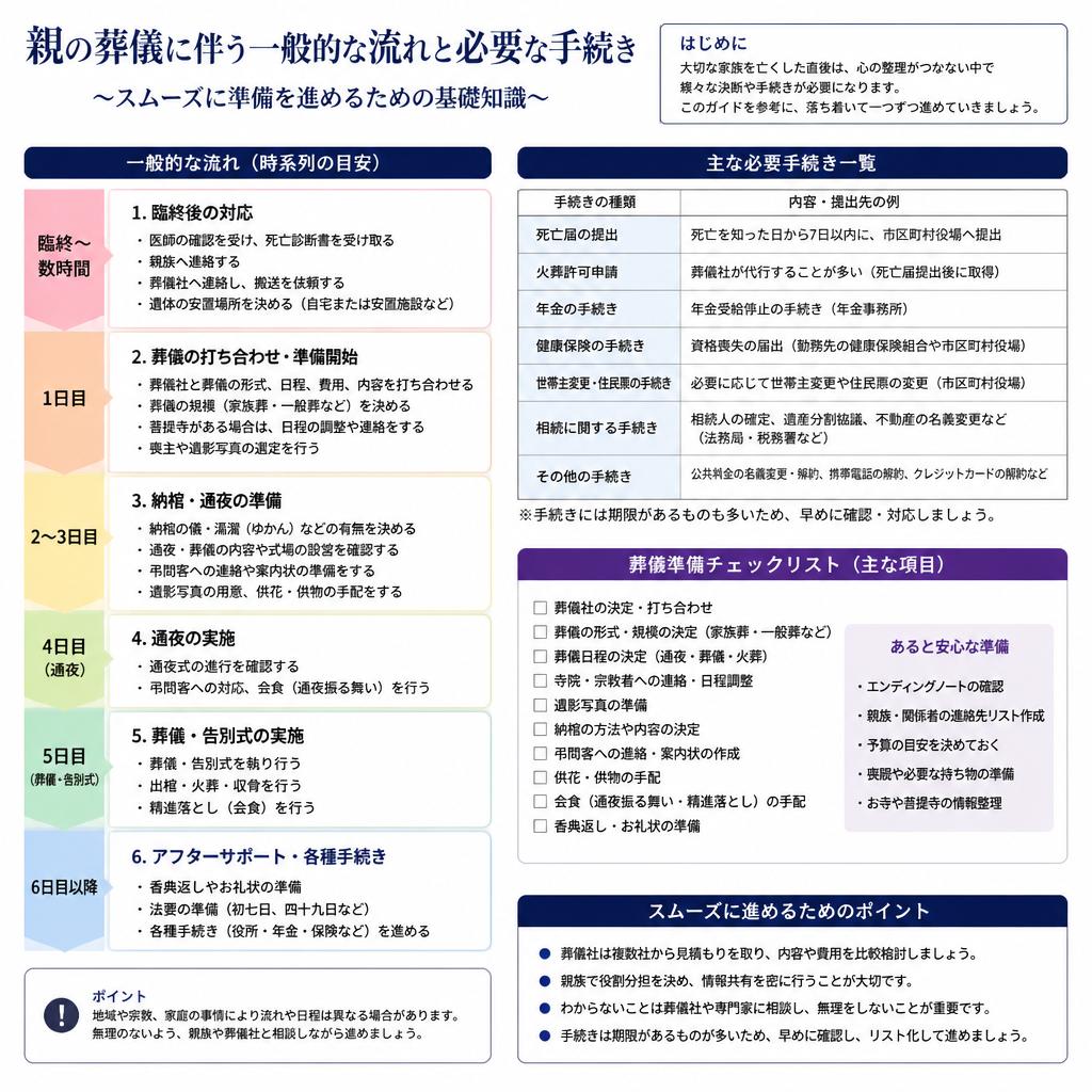 葬儀の流れと必要な手続き